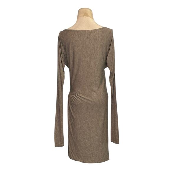 Rebecca Taylor taupe long sleeves knit dress size Medium - Picture 11 of 15